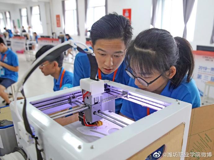 潍坊职业学院在3D打印造型技术大赛获奖