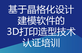 基于晶格化设计建模软件的3D打印造型技术认证培训通知