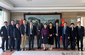 中国驻摩洛哥大使会见一带一路暨金砖大赛北非国际赛代表，使馆文化参赞出席闭幕式